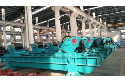 China Offshore Wind Tower 150t Movable Welding Turning Roller Rubber Wheel supplier