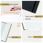 Black PU Leather Softcover Vertical Weekly Planner With Daily Schedule