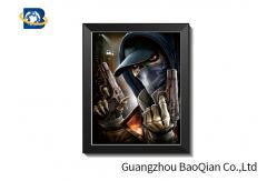 China Grimace Theme 3D Lenticular Pictures With Black Plastic Frame / Lenticular Photo Printing supplier