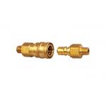 Yellow Brass Quick Connector -20℃-120℃ Temperature Resistance for sale