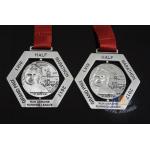 Spinning Sports Running Award Medallions , 5k 10k Marathon Custom Race Medals for sale