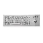 Vandal Proof SS Trackball Industrial Kiosk Keyboard 69 Keys IP65 for sale