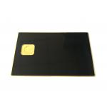 Shiny Gold Black Metal Membership Card Printing With Chip