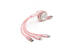 China Length 120cm 3A Fast Charging USB Cables Metal Shell Connector supplier