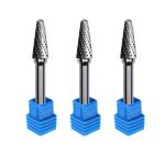 Single Double Cut Tungsten Carbide Rotary Bits 3mm Wood Sphere Concave Cutter for sale