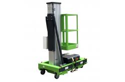 China Mobile Single Mast Electric Vertical Lift 10m Platform Height 130kg Load Capacity supplier