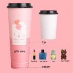 Surprise Blind Box Gifted Cups Disposable Milk Tea Cup Thickened Coffee Large Hot Drink Paper Cup for sale