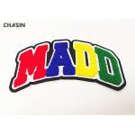 Embroidered Colorful Chenille Letterman Patches Custom Sew - On Backing for sale