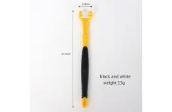 China Three Head Three Sided Plastic Pet Toothbrush supplier