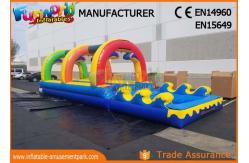 China Outside Pvc Tarpaulin Commercial Inflatable Slide With Pool 10 * 3 * 2.5m supplier