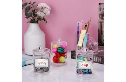 China Clear Plastic Cotton Swab Holder Dispenser For Bathroom supplier
