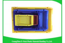 China Commercial Stackable Bins With Hinged Lids , Heavy Duty Warehouse Storage Containers supplier