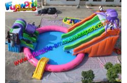 China Mini 15m Diameters Inflatable Water Parks Customized White With 680w Pump supplier