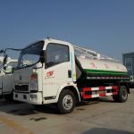 HOWO 4X2 Fecal Suction Truck 4000 Liters Euro II Suction Sewage Truck for sale