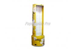 China Rigid Recyclable Cardboard Merchandising Displays Round Base With 40 Hooks supplier