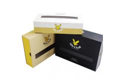 China PVC PET Underwear Window Box Packaging Printing Matt Black Cardboard Drawer Sliding Style supplier