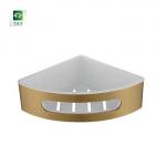Brushed Bathroom Corner Shelf Stainless Steel SUS304  Single Layer