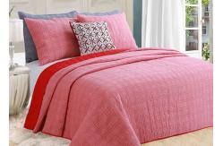China Washed Solid Geometric Bedspreads And Coverlets 3Pcs 100% Cotton For Home supplier