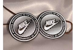 China Embossed Round Nike Logo TPU 3M Reflective Labels For Sweatpants supplier