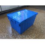 Attached Lid Mesh Body Plastic Storage Crates For Transportation for sale