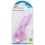 PP TPE Soft Color Change Fork Baby Feeding Spoon for sale