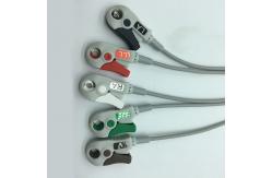 China Colin Compatible 5 Lead Ecg Cable , Gray Patient Cable For ECG Machine supplier