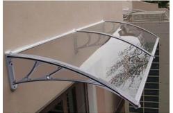 China 1000mm Plastic Bracket Clear Solid Polycarbonate Window Awning Anti UV Protection supplier