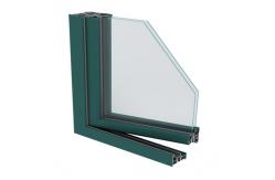 China Custom 6063 Window Frame Extrusion GR55 Powder Coating Aluminium Glazing Profile supplier