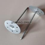 Round Perforated Metal Base Plate Rockwool Insulation Pins Galvanized 80mm Length for sale