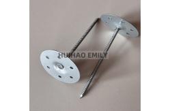 China Round Perforated Metal Base Plate Rockwool Insulation Pins Galvanized 80mm Length supplier