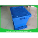 Solid 50kgs Security Moving Plastic Attached Lid Containers Blue Color for sale
