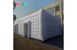 China Free Design Huge White Cube Air Tents PVC Tarpaulin Event Inflatable Tent supplier