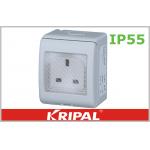 BS Standard 13A IP55 British Socket , Waterproof 3 Flat Pin Socket for sale