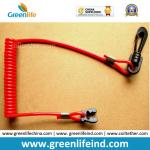 Engines Kill Stop Tether Colosed Safety Swith Red Soft Coil Strap