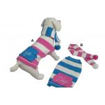 Knitted 41cm Cotton Stripe Dog Sweater for sale