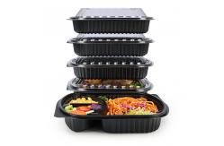 China Meal Prep 2 Compartment Microwavable Plastic Take Away Box With Lid supplier