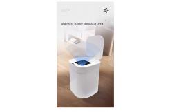 China ABS Self Sealing Dustbin 20L Home Garbage Can Rechargeable With Scale Tray supplier