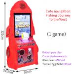 Red Fun Fishing Machine Cheaper Coin-operated Starry-sky Rocket Video Game Arcade For Children for sale