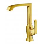 SABS Light Gold Kitchen Mixer Faucet 1 Handle Deck Mounted Sink Mixer Tap for sale