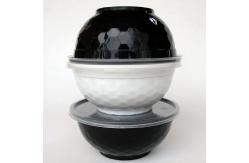 China Custom Printed Take Out Round Plastic Salad Bowl Disposable 750Ml 950 Ml supplier