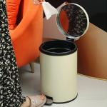 Steel and Pp Pedal Trash Can Bathroom Bin With Toilet Brush for Kitchen Recycling Storage for Household Items for sale