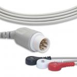 HP AHA TPU ECG Patient Cable 3.4m Length FSC With 3 Leadwires G3123S for sale