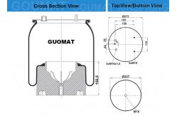China CONTITECH 836 M2 K1**CPL Truck / Bus Air Springs  GUOAMT NO.:1T836M2K1 CPL supplier