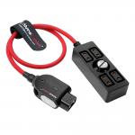 Alvin's Cables Smart D-tap Power Splitter Cable, Smart Dtap Male to 4 Port DTap Female Splitter Hub Braided Power Cable for ARRI RED Teradek SmallHD SmallRig V-Mount|Gold-Mount Battery 40cm/15.7inches for sale