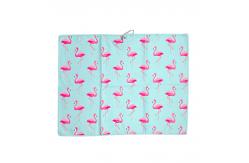 China Silk Printed Microfiber Waffle Golf Towel With Grommet And Hook supplier