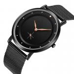 Steel Mens Mesh Strap Watches 3BAR Waterproof 8mm Thickness for sale