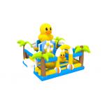 0.55mm PVC Inflatable Cartoon Amusement Park Blow Up Duck All In One Castle For Rental for sale