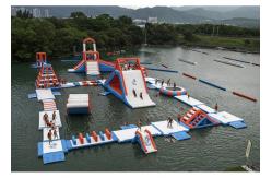 China Commercial Inflatable Water Park For Amusement Resort Flame Resistance supplier