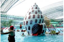 China Conch Water Play Slide Fiberglass Small Swimming Pool Splash Pad Rust Proof supplier