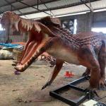 Life Size Realistic Dinosaur Models Outdoor Crocodile Statue Theme Park Equipment for sale